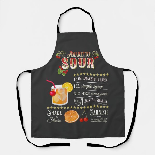 Amaretto Sour Recipe Apron (Front)