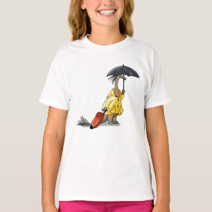 Amargasaurus Holding Umbrella And Suitcase. T-Shirt