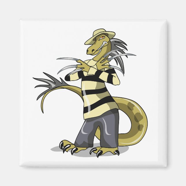 Amargasaurus Posing As Freddy Krueger. Magnet (Front)