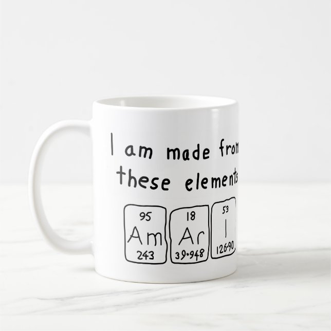 Amari periodic table name mug (Left)