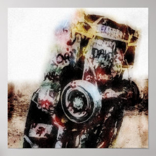 Amarillo Grunge Canvas Print
