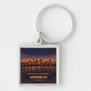 Amarillo Route 66 Skyline Travel Keepsake Gift Keychain