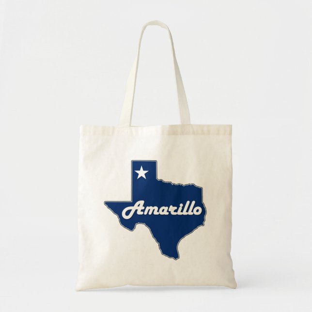 Amarillo Texas Map Lone Star State Panhandle Texan Tote Bag (Front)