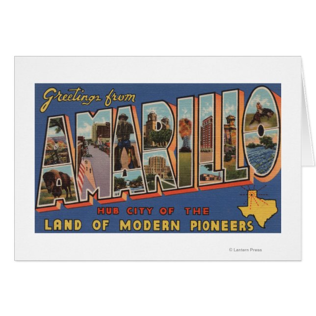 Amarillo, Texas - Scènes de grandes lettres (Devant horizontal)