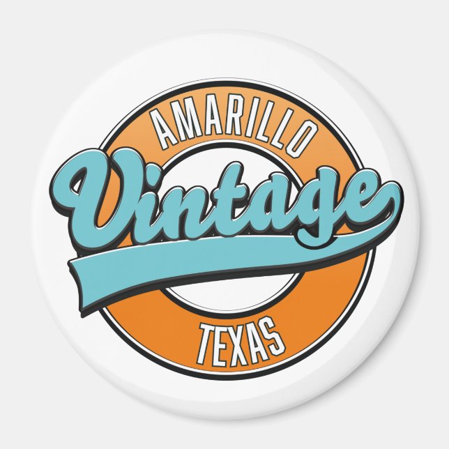 Amarillo Texas vintage logo Magnet (Front)