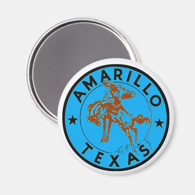 Amarillo TX Vintage Magnet (Front/Back)