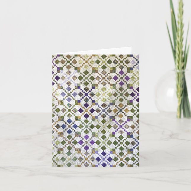 Amarna Scrappy Quilt Personalized Greeting Card (Front)