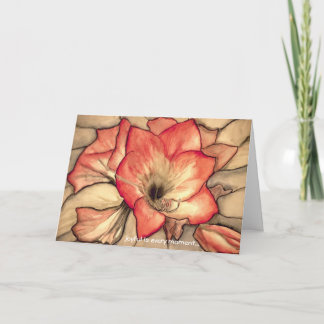 Amarylis Joy  by Ann Haaland Holiday Card