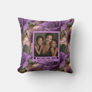 Amaryllis Best Stepmom Guest Room Decor Luxury Throw Pillow