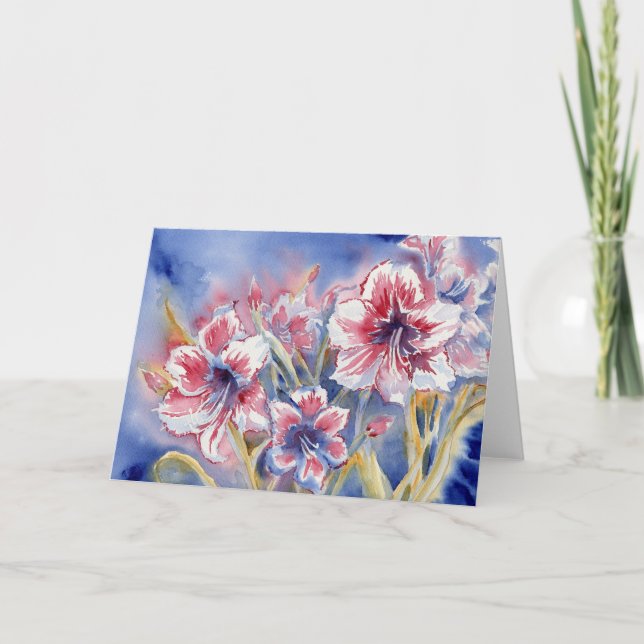 Amaryllis Blank Notecard (Front)