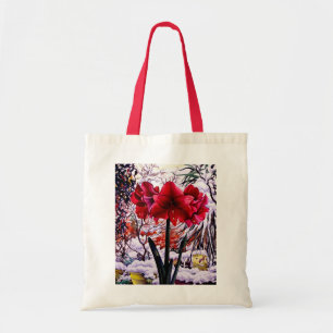 Amaryllis by Snow Window Tote Bag