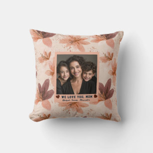 Amaryllis Cat Mom Farmhouse Decor Artistic Throw Pillow