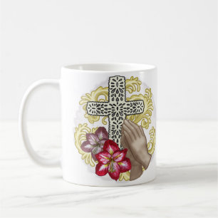 Amaryllis Christian Cross Coffee Mug