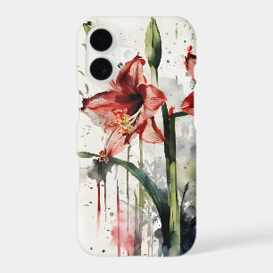 Amaryllis - Fleurs aquarelles