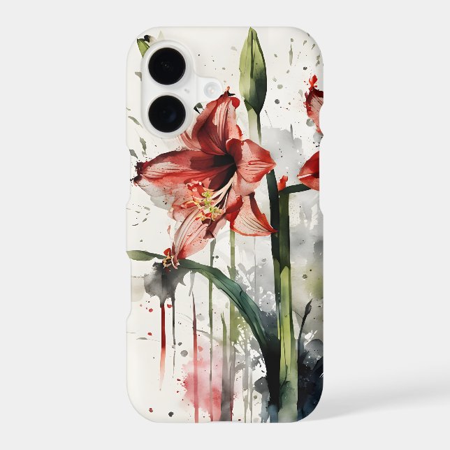 Amaryllis - Fleurs aquarelles (Verso)