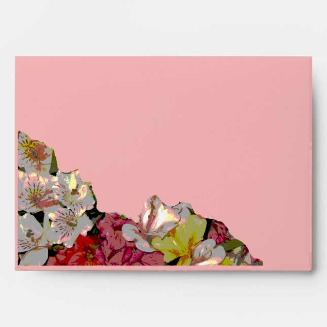 Amaryllis Floral Design Pink Envelope (Front)
