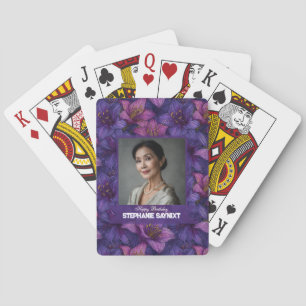 Amaryllis Flower Female Birthday Present Playing Cards