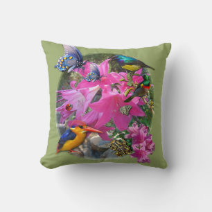 Amaryllis-flower Garden meeting Throw Pillow