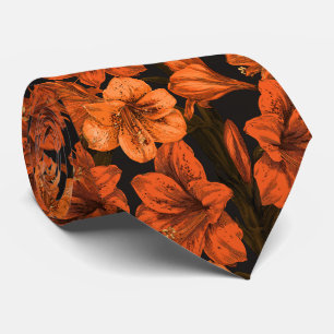 Amaryllis Flower Groomsmen Summer Wedding Tie