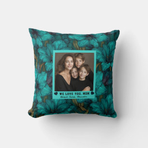 Amaryllis Flower Motherhood Bedroom Decor Coastal Throw Pillow