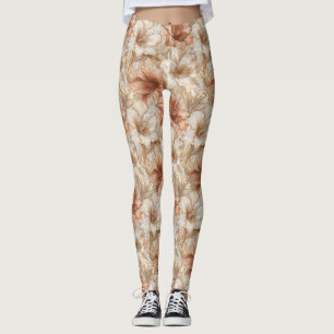 Amaryllis Flower Workout Amaryllis Themed  Leggings