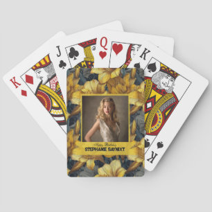 Amaryllis Inspired Surprise Birthday Unique Playing Cards
