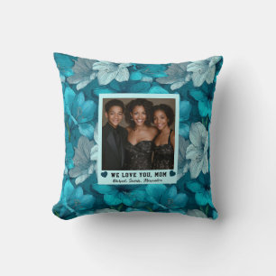 Amaryllis Mom Photo Living Room Decor Retro Throw Pillow