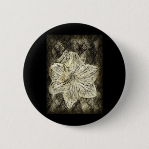 Amaryllis Old Time Sketch 2 Inch Round Button