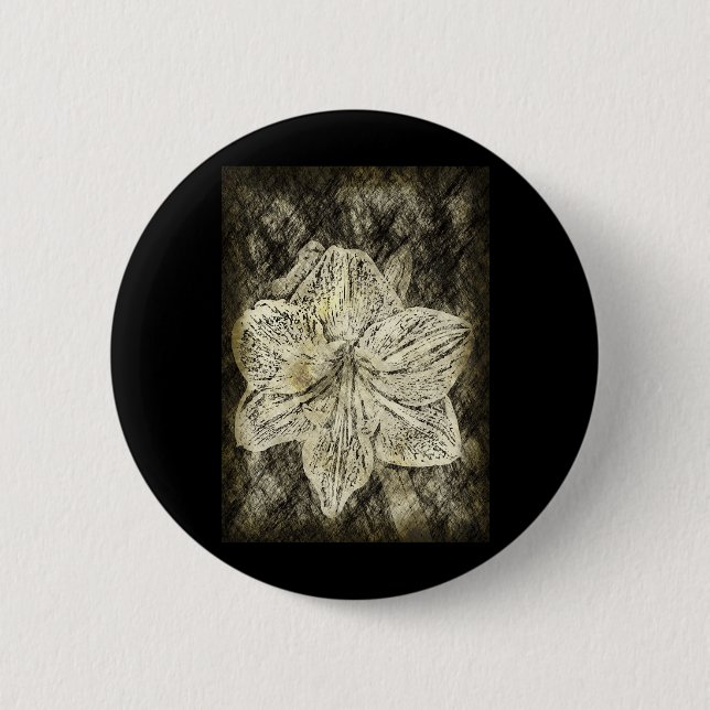 Amaryllis Old Time Sketch 2 Inch Round Button (Front)