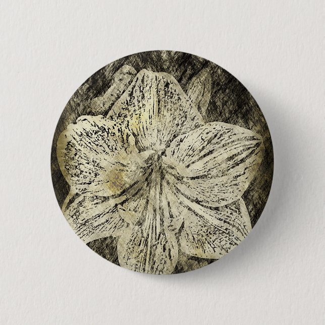 Amaryllis Old Time Sketch 2 Inch Round Button (Front)