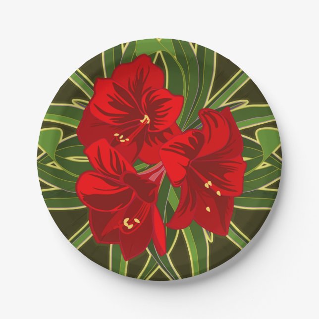 Amaryllis party plates (Front)