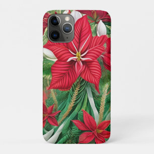 Amaryllis Poinsettia Hybrid AI Art  iPhone 11 Pro Case
