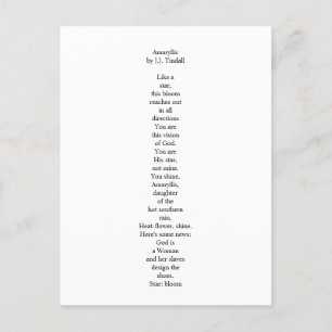 Amaryllis Postcard
