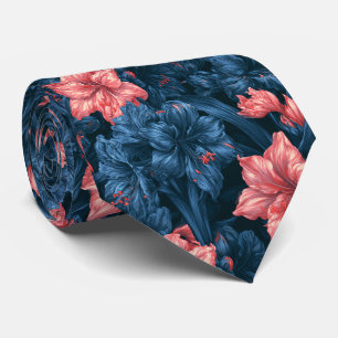 Amaryllis Print Groom Traditional Wedding   Tie