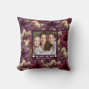 Amaryllis Proud Mom Mum Guest Room Decor Classic Throw Pillow
