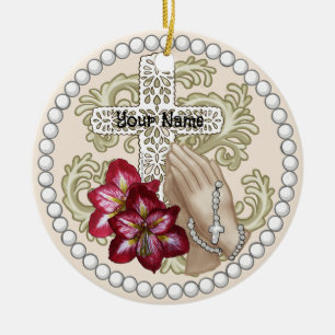 Amaryllis Rosary custom ornament