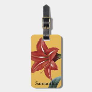 Amaryllis Striped Luggage Tag