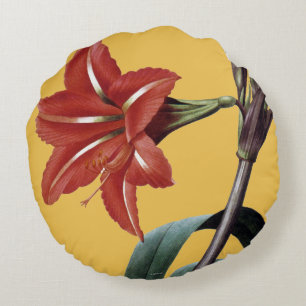Amaryllis Striped Round Pillow