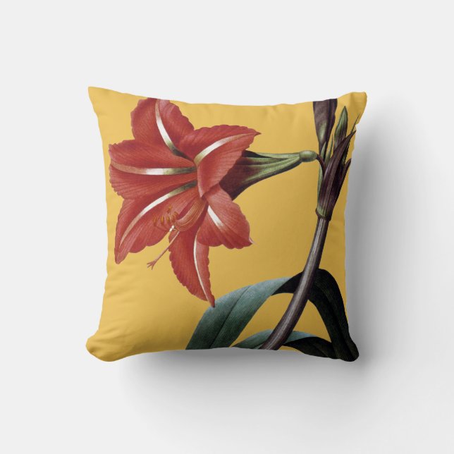 Amaryllis Striped Throw Pillow (Front)