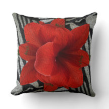 Amaryllis sur le coussin graphique floral