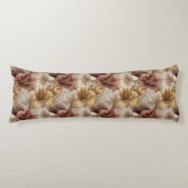 Amaryllis Texture Dining Room Decor Victorian Mate Body Pillow (Front)