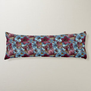 Amaryllis Texture Interior Decor Retro Wedge Body Pillow