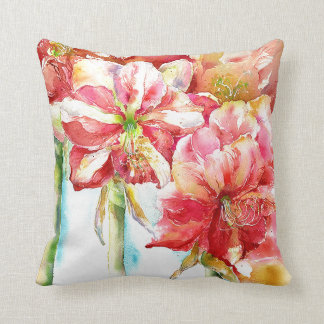 Amaryllis Throw Pillow