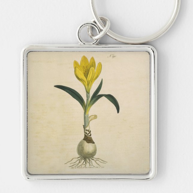 Amaryllis Tulip Botanical Garden Flower Keychain (Front)