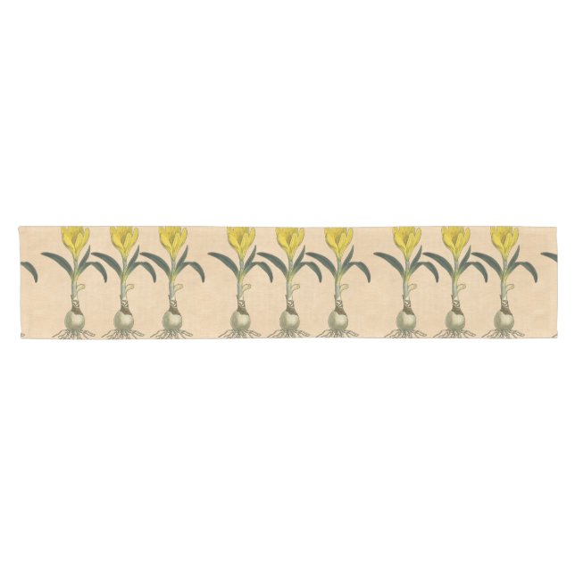 Amaryllis Tulip Botanical Garden Flower Short Table Runner (Horizontal)