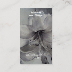 AMARYLLIS WATERCOLOR FLOWER BUSINESS CARDS