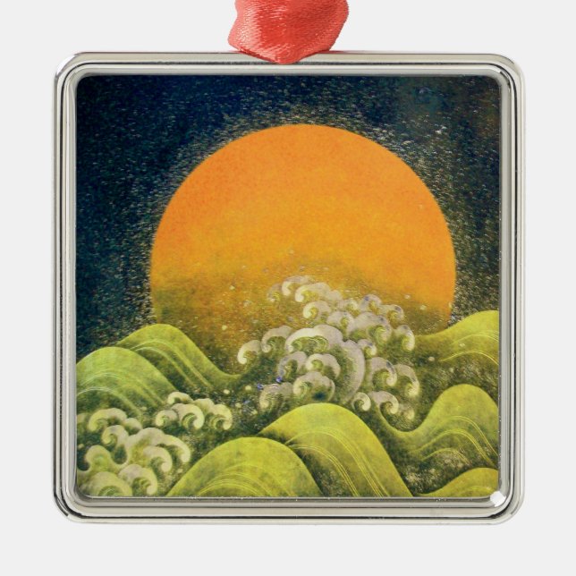 AMATERASU , SUN GODDESS METAL ORNAMENT (Front)