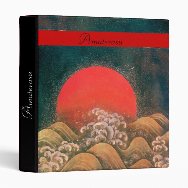 AMATERASU , SUN GODDESS ,red black brown Binder (Front/Spine)