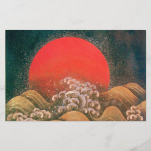 AMATERASU , SUN GODDESS ,red black brown Stationery