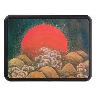 AMATERASU SUN GODDESS Red Black Brown Trailer Hitch Cover
